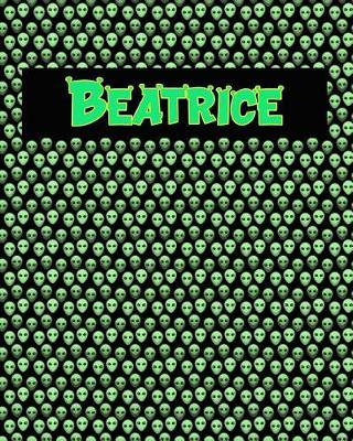 120 Page Handwriting Practice Book with Green Alien Cover Beatrice: Primary Grades Handwriting Book