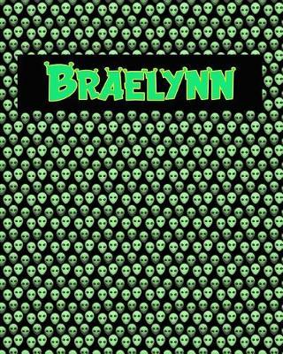 120 Page Handwriting Practice Book with Green Alien Cover Braelynn: Primary Grades Handwriting Book