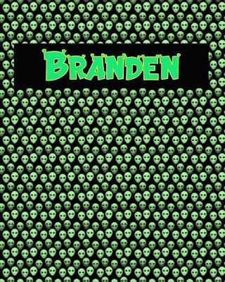 120 Page Handwriting Practice Book with Green Alien Cover Branden: Primary Grades Handwriting Book