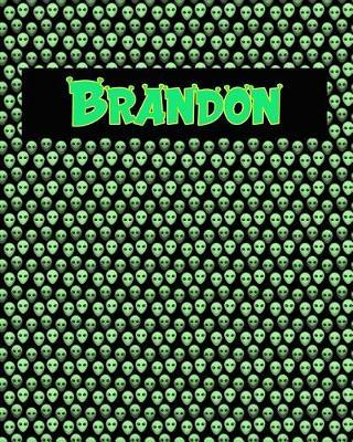 120 Page Handwriting Practice Book with Green Alien Cover Brandon: Primary Grades Handwriting Book