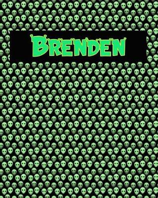 120 Page Handwriting Practice Book with Green Alien Cover Brenden: Primary Grades Handwriting Book