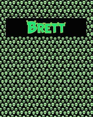 120 Page Handwriting Practice Book with Green Alien Cover Brett: Primary Grades Handwriting Book