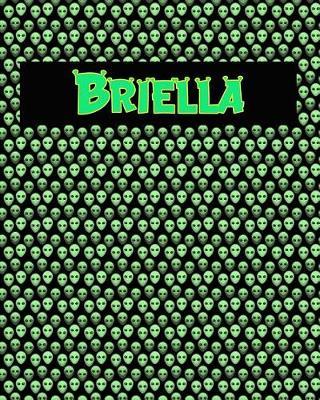 120 Page Handwriting Practice Book with Green Alien Cover Briella: Primary Grades Handwriting Book