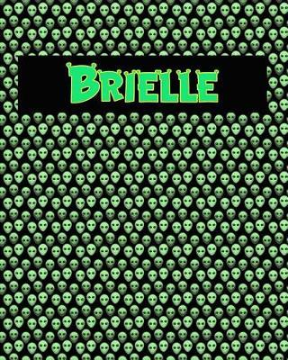 120 Page Handwriting Practice Book with Green Alien Cover Brielle: Primary Grades Handwriting Book