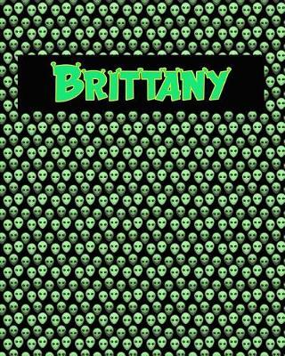 120 Page Handwriting Practice Book with Green Alien Cover Brittany: Primary Grades Handwriting Book