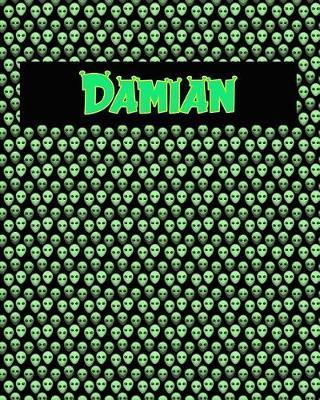 120 Page Handwriting Practice Book with Green Alien Cover Damian: Primary Grades Handwriting Book