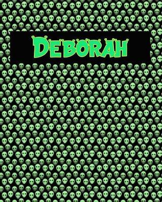 120 Page Handwriting Practice Book with Green Alien Cover Deborah: Primary Grades Handwriting Book