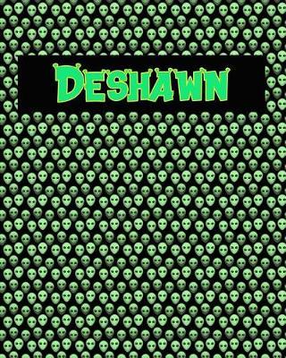 120 Page Handwriting Practice Book with Green Alien Cover Deshawn: Primary Grades Handwriting Book