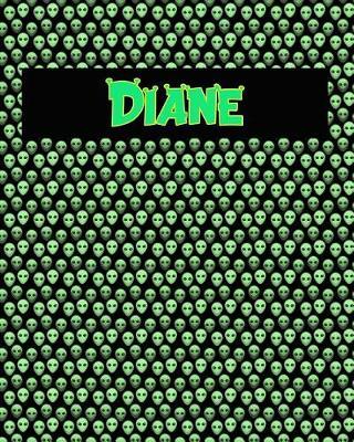 120 Page Handwriting Practice Book with Green Alien Cover Diane: Primary Grades Handwriting Book