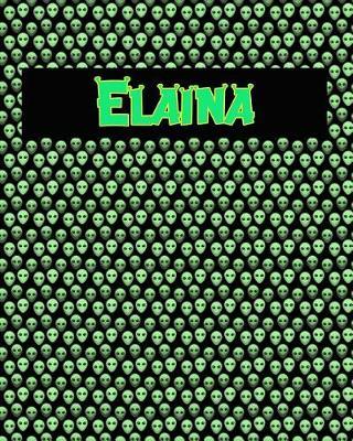 120 Page Handwriting Practice Book with Green Alien Cover Elaina: Primary Grades Handwriting Book