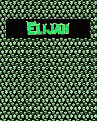120 Page Handwriting Practice Book with Green Alien Cover Elijah: Primary Grades Handwriting Book