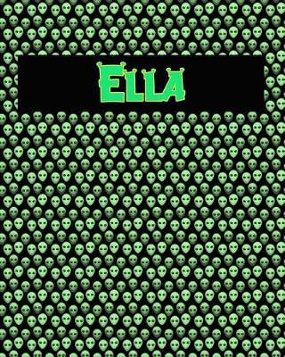 120 Page Handwriting Practice Book with Green Alien Cover Ella: Primary Grades Handwriting Book
