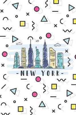 New York: Neutral Wide-Ruled Blank Journal Travelers Notebook With City Skyline Cover