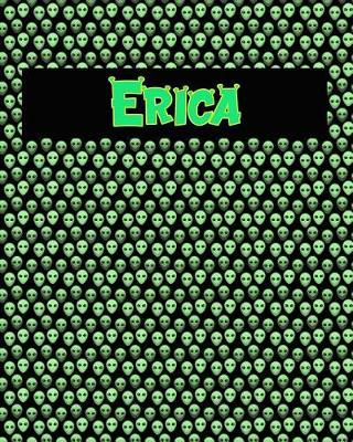 120 Page Handwriting Practice Book with Green Alien Cover Erica: Primary Grades Handwriting Book