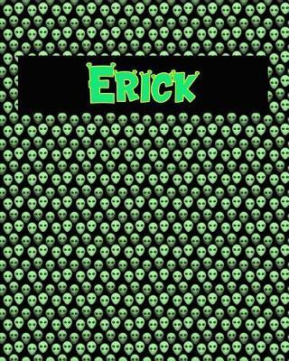120 Page Handwriting Practice Book with Green Alien Cover Erick: Primary Grades Handwriting Book