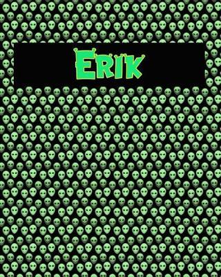 120 Page Handwriting Practice Book with Green Alien Cover Erik: Primary Grades Handwriting Book