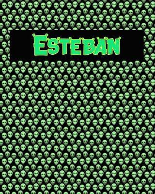 120 Page Handwriting Practice Book with Green Alien Cover Esteban: Primary Grades Handwriting Book