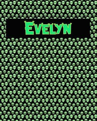 120 Page Handwriting Practice Book with Green Alien Cover Evelyn: Primary Grades Handwriting Book