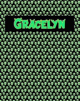 120 Page Handwriting Practice Book with Green Alien Cover Gracelyn: Primary Grades Handwriting Book