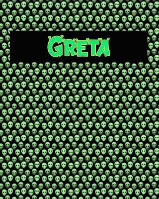 120 Page Handwriting Practice Book with Green Alien Cover Greta: Primary Grades Handwriting Book