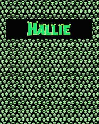 120 Page Handwriting Practice Book with Green Alien Cover Hallie: Primary Grades Handwriting Book
