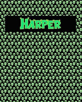 120 Page Handwriting Practice Book with Green Alien Cover Harper: Primary Grades Handwriting Book