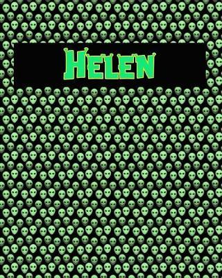 120 Page Handwriting Practice Book with Green Alien Cover Helen: Primary Grades Handwriting Book