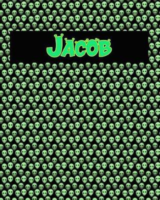 120 Page Handwriting Practice Book with Green Alien Cover Jacob: Primary Grades Handwriting Book