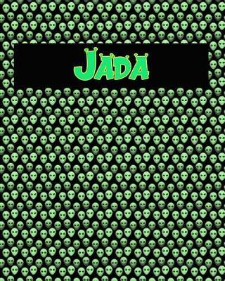 120 Page Handwriting Practice Book with Green Alien Cover Jada: Primary Grades Handwriting Book