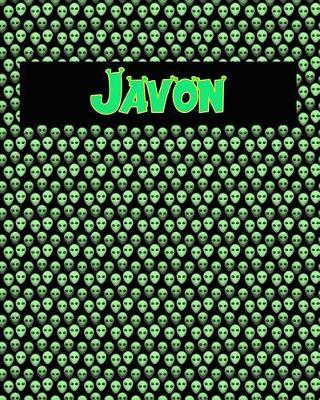 120 Page Handwriting Practice Book with Green Alien Cover Javon: Primary Grades Handwriting Book