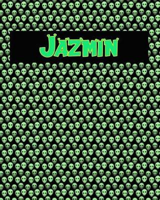 120 Page Handwriting Practice Book with Green Alien Cover Jazmin: Primary Grades Handwriting Book