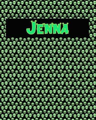 120 Page Handwriting Practice Book with Green Alien Cover Jenna: Primary Grades Handwriting Book