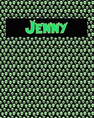 120 Page Handwriting Practice Book with Green Alien Cover Jenny: Primary Grades Handwriting Book