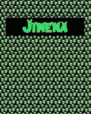 120 Page Handwriting Practice Book with Green Alien Cover Jimena: Primary Grades Handwriting Book