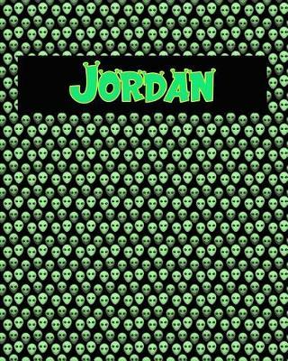 120 Page Handwriting Practice Book with Green Alien Cover Jordan: Primary Grades Handwriting Book