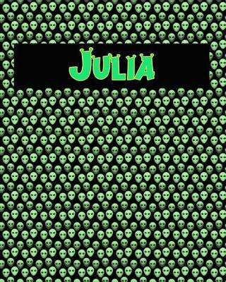 120 Page Handwriting Practice Book with Green Alien Cover Julia: Primary Grades Handwriting Book