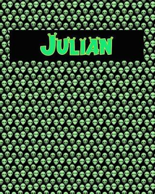 120 Page Handwriting Practice Book with Green Alien Cover Julian: Primary Grades Handwriting Book