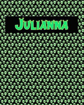 120 Page Handwriting Practice Book with Green Alien Cover Julianna: Primary Grades Handwriting Book