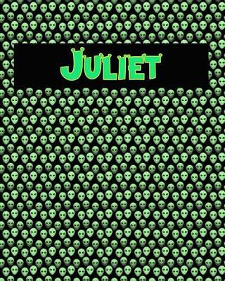 120 Page Handwriting Practice Book with Green Alien Cover Juliet: Primary Grades Handwriting Book