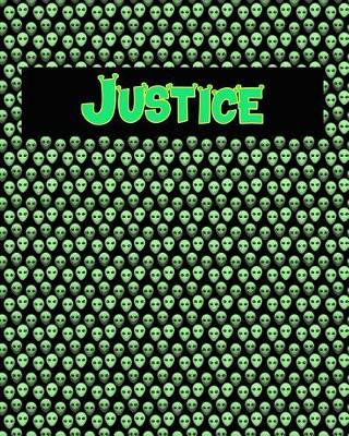 120 Page Handwriting Practice Book with Green Alien Cover Justice: Primary Grades Handwriting Book