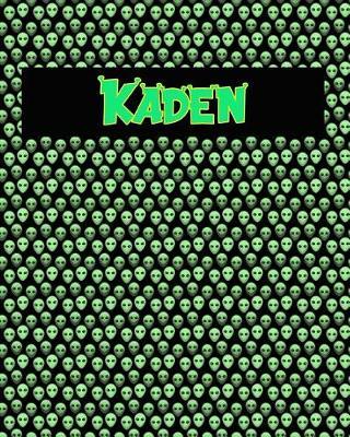 120 Page Handwriting Practice Book with Green Alien Cover Kaden: Primary Grades Handwriting Book