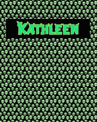 120 Page Handwriting Practice Book with Green Alien Cover Kathleen: Primary Grades Handwriting Book