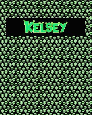 120 Page Handwriting Practice Book with Green Alien Cover Kelsey: Primary Grades Handwriting Book