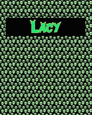 120 Page Handwriting Practice Book with Green Alien Cover Lacy: Primary Grades Handwriting Book