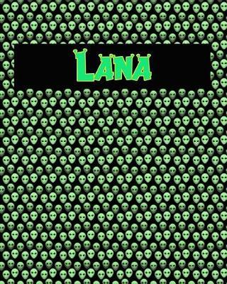 120 Page Handwriting Practice Book with Green Alien Cover Lana: Primary Grades Handwriting Book