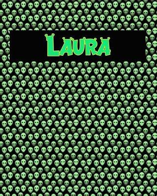 120 Page Handwriting Practice Book with Green Alien Cover Laura: Primary Grades Handwriting Book