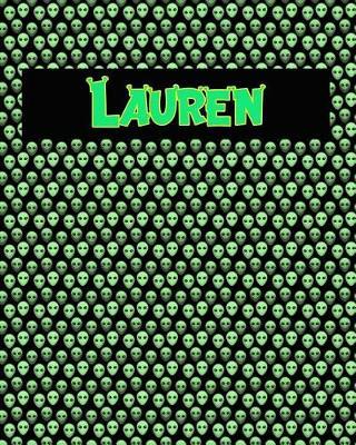 120 Page Handwriting Practice Book with Green Alien Cover Lauren: Primary Grades Handwriting Book
