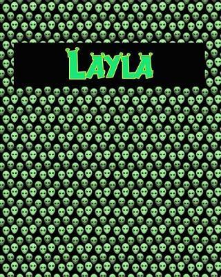 120 Page Handwriting Practice Book with Green Alien Cover Layla: Primary Grades Handwriting Book