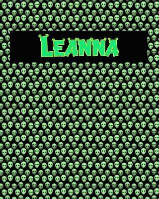 120 Page Handwriting Practice Book with Green Alien Cover Leanna: Primary Grades Handwriting Book