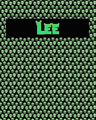 120 Page Handwriting Practice Book with Green Alien Cover Lee: Primary Grades Handwriting Book